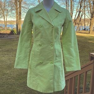 Willi Smith celery green raincoat S